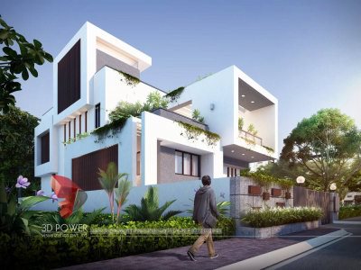 thane top architectural rendering services bungalow day view luxurious bungalow